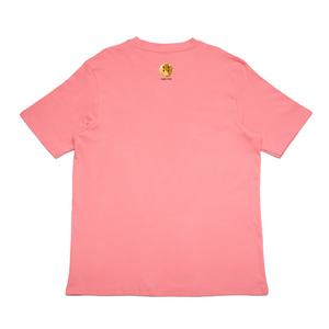 "Neothaicivilization: Dancing Star" - Cut and Sew Wide-body Tee White/Black/Salmon Pink