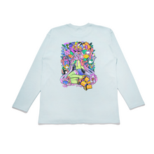 Load image into Gallery viewer, &quot;Blossom Genesis&quot; Taper-Fit Heavy Cotton Long Sleeve Tee Sky Blue/ Mint/ Rose