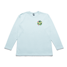 Load image into Gallery viewer, &quot;Blossom Genesis&quot; Taper-Fit Heavy Cotton Long Sleeve Tee Sky Blue/ Mint/ Rose