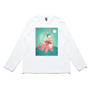 "Safety Of Water" Cut and Sew Wide-body Long Sleeved Tee White