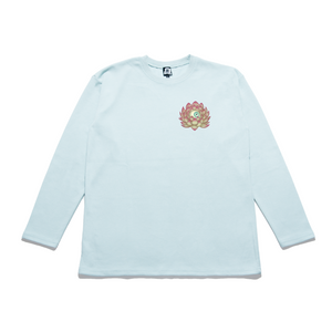 "Bloom" Taper-Fit Heavy Cotton Long Sleeve Tee Mint