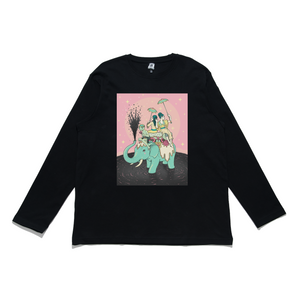 "The Black Water" Cut and Sew Wide-body Long Sleeved Tee Black