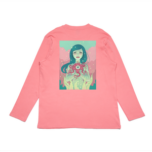 "Bloom" Cut and Sew Wide-body Long Sleeved Tee Salmon Pink