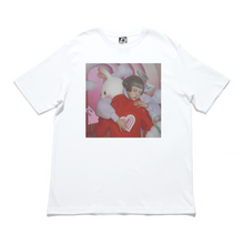 Load image into Gallery viewer, &quot;Stranger in a Dream&quot; Cut and Sew Wide-body Tee White/Salmon Pink
