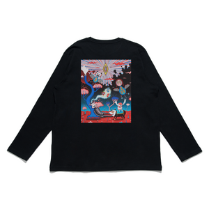 "After Death" Cut and Sew Wide-body Long Sleeved Tee White/Black