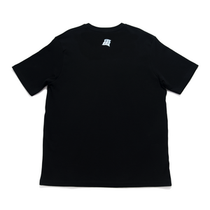 "Flowers" Cut and Sew Wide-body Tee Black