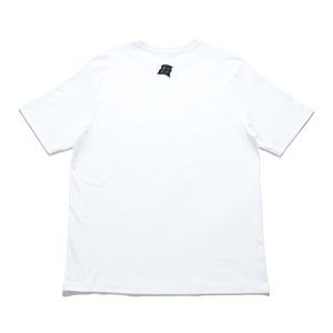 "Divine Blossom" Cut and Sew Wide-body Tee White/Black
