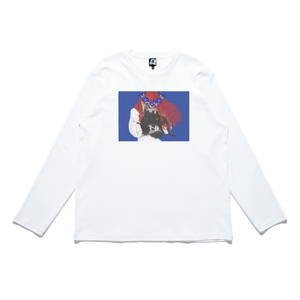 "Charm" Cut and Sew Wide-body Long Sleeved Tee White
