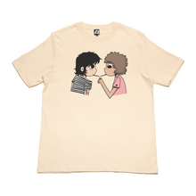 Load image into Gallery viewer, &quot;Boys&quot; Cut and Sew Wide-body Tee Beige/Salmon Pink