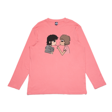 Load image into Gallery viewer, &quot;Boys&quot; Cut and Sew Wide-body Long Sleeved Tee Beige/Salmon Pink