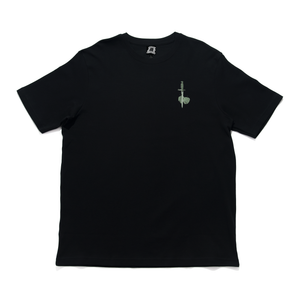 "January" Cut and Sew Wide-body Tee Black