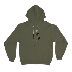 "January" Basic Hoodie Black/Green