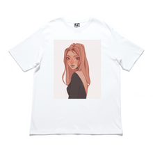 Load image into Gallery viewer, &quot;Her Eyes&quot; Cut and Sew Wide-body Tee White/Black