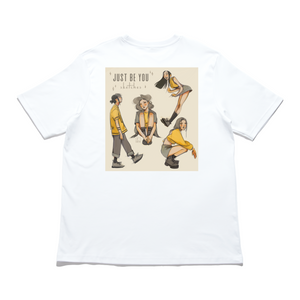 "Cool, Just be You" Cut and Sew Wide-body Tee White