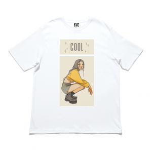 "Cool, Just be You" Cut and Sew Wide-body Tee White