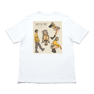"Relax, Just be You" Cut and Sew Wide-body Tee White