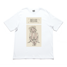 Load image into Gallery viewer, &quot;Relax, Just be You&quot; Cut and Sew Wide-body Tee White