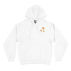 "Stars" Basic Hoodie White/Black