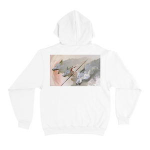 "Knight of the Void" Basic Hoodie White