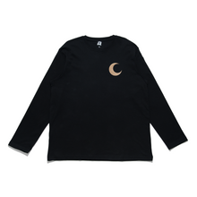 Load image into Gallery viewer, &quot;La Lune&quot; Cut and Sew Wide-body Long Sleeved Tee Black