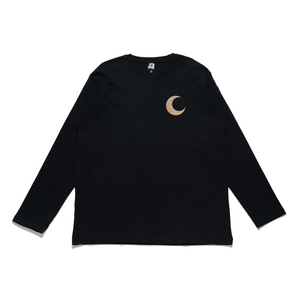 "La Lune" Cut and Sew Wide-body Long Sleeved Tee Black