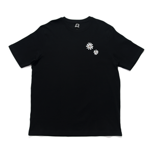 "My Sweet Daisy" Cut and Sew Wide-body Tee White/Black