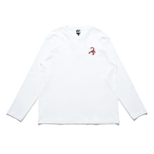 Load image into Gallery viewer, &quot;Scorpio&quot; Cut and Sew Wide-body Long Sleeved Tee White