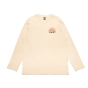 "Peace of Mind" Cut and Sew Wide-body Long Sleeved Tee Beige