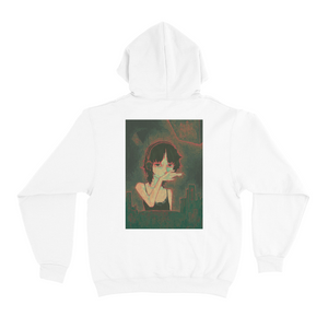 "Touch Starved" Basic Hoodie White/Black
