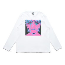 Load image into Gallery viewer, &quot;Crystal Tears&quot; Cut and Sew Wide-body Long Sleeved Tee White/Black