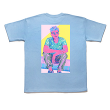 Load image into Gallery viewer, &quot;Waiting&quot; Taper-Fit Heavy Cotton Tee Sky Blue