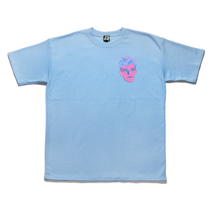 "Waiting" Taper-Fit Heavy Cotton Tee Sky Blue