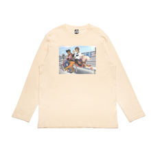 Load image into Gallery viewer, &quot;Lunch Break&quot; Cut and Sew Wide-body Long Sleeved Tee White/Beige