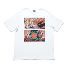 Load image into Gallery viewer, &quot;Girl Pop&quot; Cut and Sew Wide-body Tee White/Salmon Pink