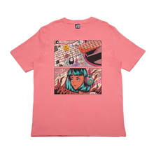 Load image into Gallery viewer, &quot;Girl Pop&quot; Cut and Sew Wide-body Tee White/Salmon Pink