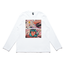 Load image into Gallery viewer, &quot;Girl Pop&quot; Cut and Sew Wide-body Long Sleeved Tee White/Salmon Pink