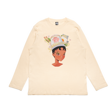 Load image into Gallery viewer, &quot;Cup Noodles&quot; Cut and Sew Wide-body Long Sleeved Tee White/Beige