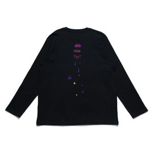 "Vessel" Cut and Sew Wide-body Long Sleeved Tee Black/Beige