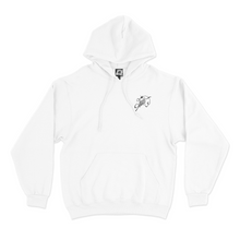 Load image into Gallery viewer, &quot;Over your Shoulder&quot; Basic Hoodie White/Black/Cobalt Blue