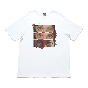 "Eyes on You" Cut and Sew Wide-body Tee White/Black