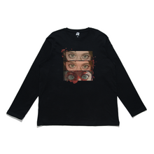 Load image into Gallery viewer, &quot;Eyes on You&quot; Cut and Sew Wide-body Long Sleeved Tee White/Black