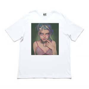 "Girl" Cut and Sew Wide-body Tee White