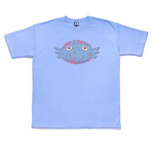 "Blue Axolotl" Taper-Fit Heavy Cotton Tee Sky Blue