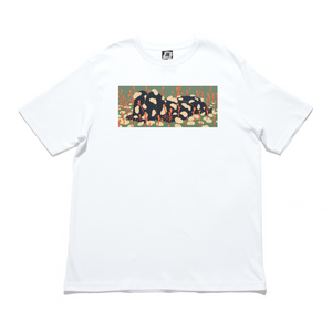 "Rabbit Hole" Cut and Sew Wide-body Tee White