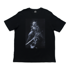 "Maiden Knight" Cut and Sew Wide-body Tee Black