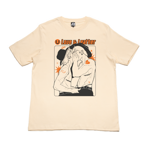 "Rodeo" Cut and Sew Wide-body Tee White/Black/Beige