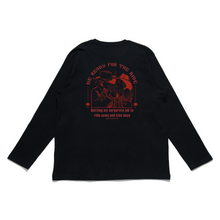 Load image into Gallery viewer, &quot;Lasso Red&quot; Cut and Sew Wide-body Long Sleeved Tee Black/Beige
