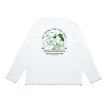 Load image into Gallery viewer, &quot;Lasso Green&quot; Cut and Sew Wide-body Long Sleeved Tee White/Beige