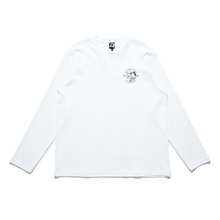 Load image into Gallery viewer, &quot;Lasso Green&quot; Cut and Sew Wide-body Long Sleeved Tee White/Beige