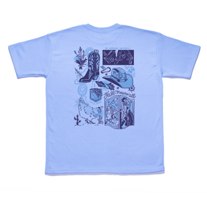 "Someone you really love " Taper-Fit Heavy Cotton Tee Sky Blue